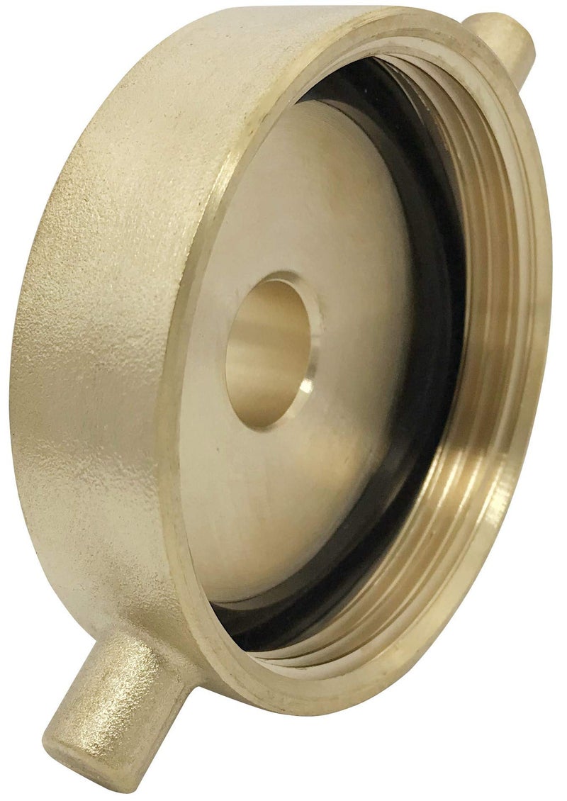 Happy Tree 2-1/2"" NST (NH) Female x 3/4"" GHT Male Brass Fire Hydrant Adapter with Pin Lug Brass Fire Equipment Brass Hydrant to Garden Hose Adapter - Image 1